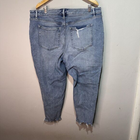 Lane Bryant Jeans Mid-Rise Boyfriend Capri Distressed Denim Women’s Size 18 - Picture 3 of 8